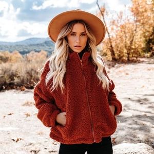 VICI Slow Burn Pocketed Teddy Jacket